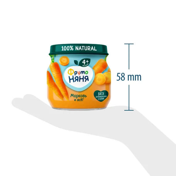 Пюре ФрутоНяня Морковь с 4 мес 80 г