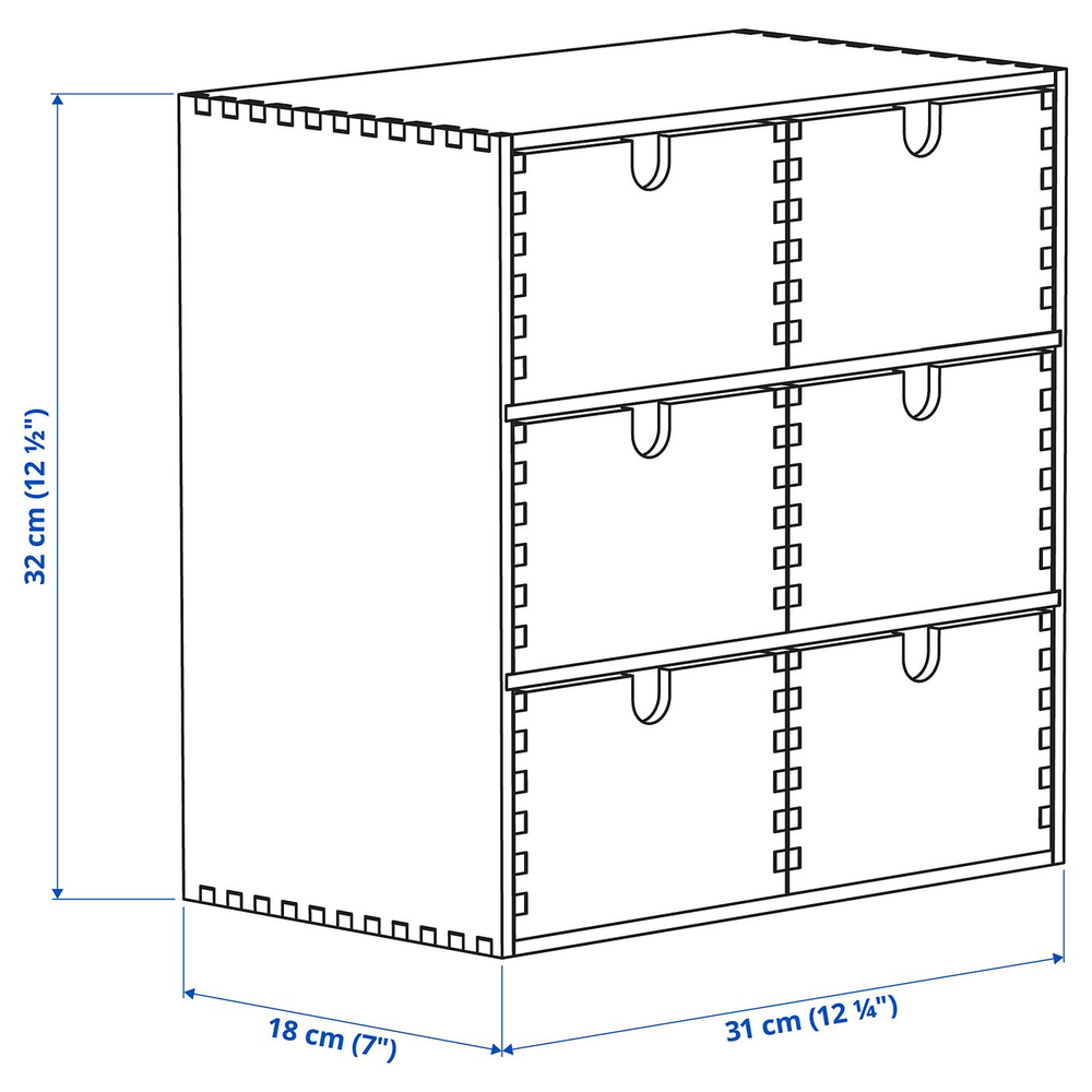 IKEA MOPPE  (ИКЕА МОППЕ)  -  Миникомод - берёзовая фанера 31x18x32 см