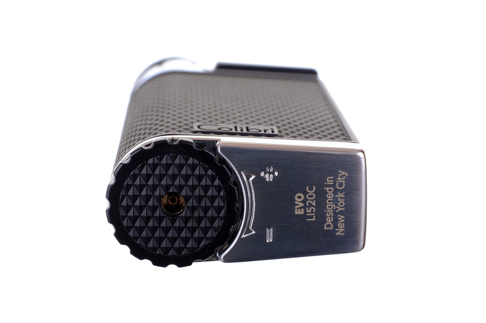 Зажигалка сигарная Colibri Evo, черная-хром