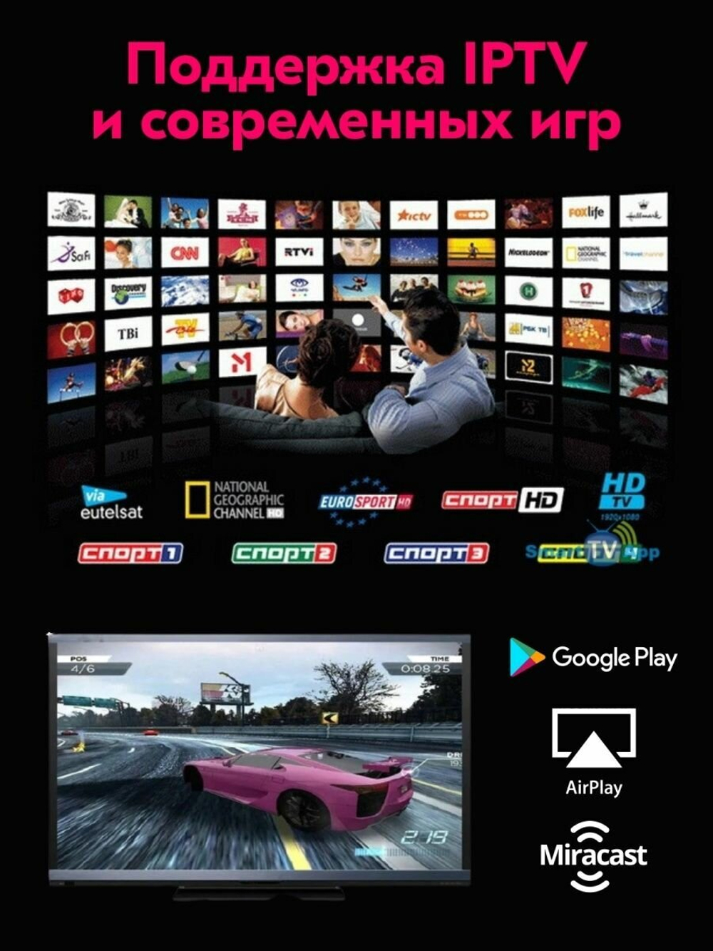 Смарт ТВ приставка и мультимедиа плеер на Android Smart TV Box MXQ PRO 4K (RAM1/ROM8Гб) 5G