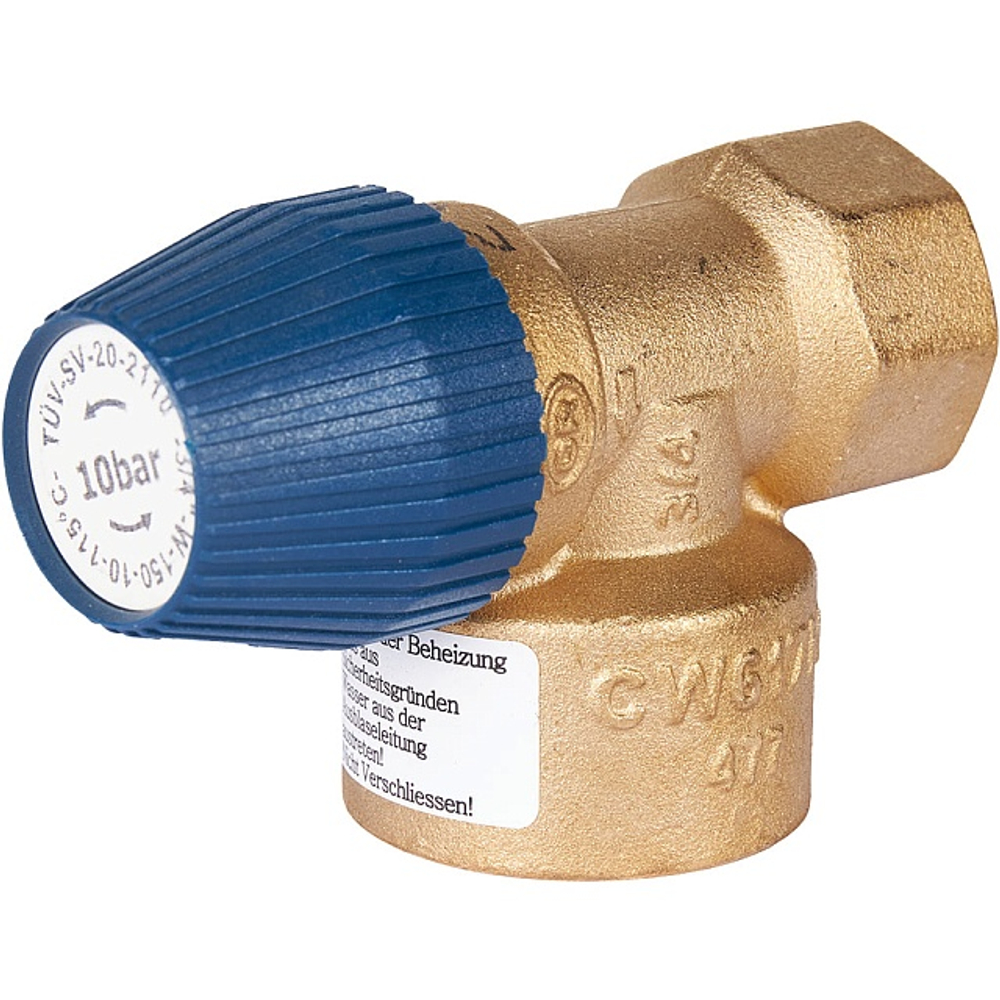 Клапан предохранительный STOUT - 3/4", сброс 1" (ВР/ВР, Рн 10 бар)