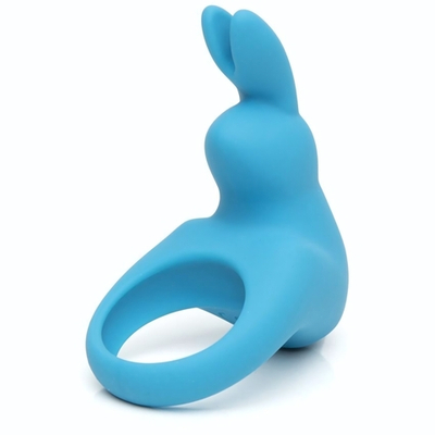 Голубое эрекционное виброкольцо Happy Rabbit Rechargeable Rabbit Cock Ring (Цвет: голубой)