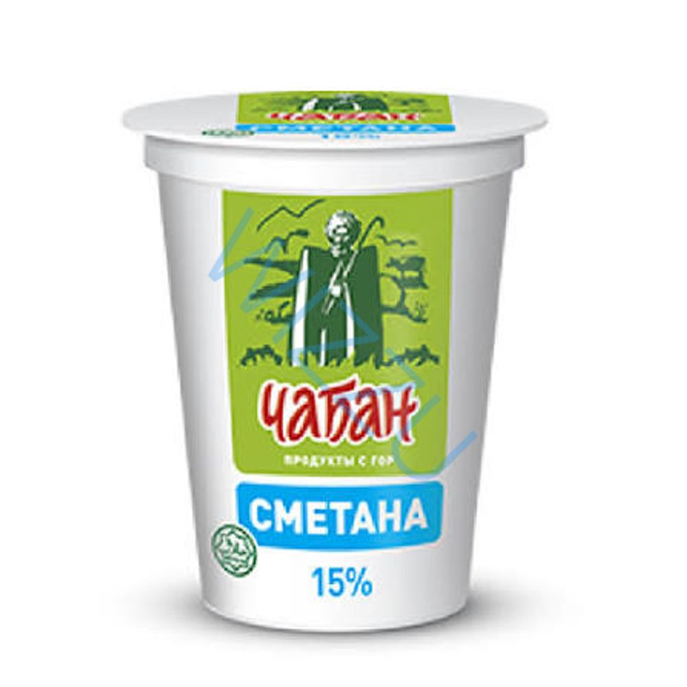 Сметана Чабан 15% 300г