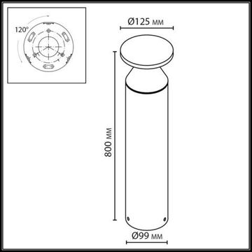 Ландшафтный светильник 12W 3000K 7119/12GLA чёрный COIL Odeon Light