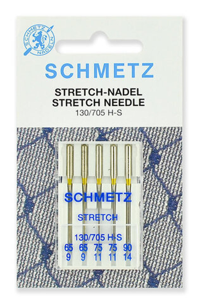 Иглы 33 Schmetz стрейч набор 130/705 Н-S №65(2), 75(2), 90(1) 5шт