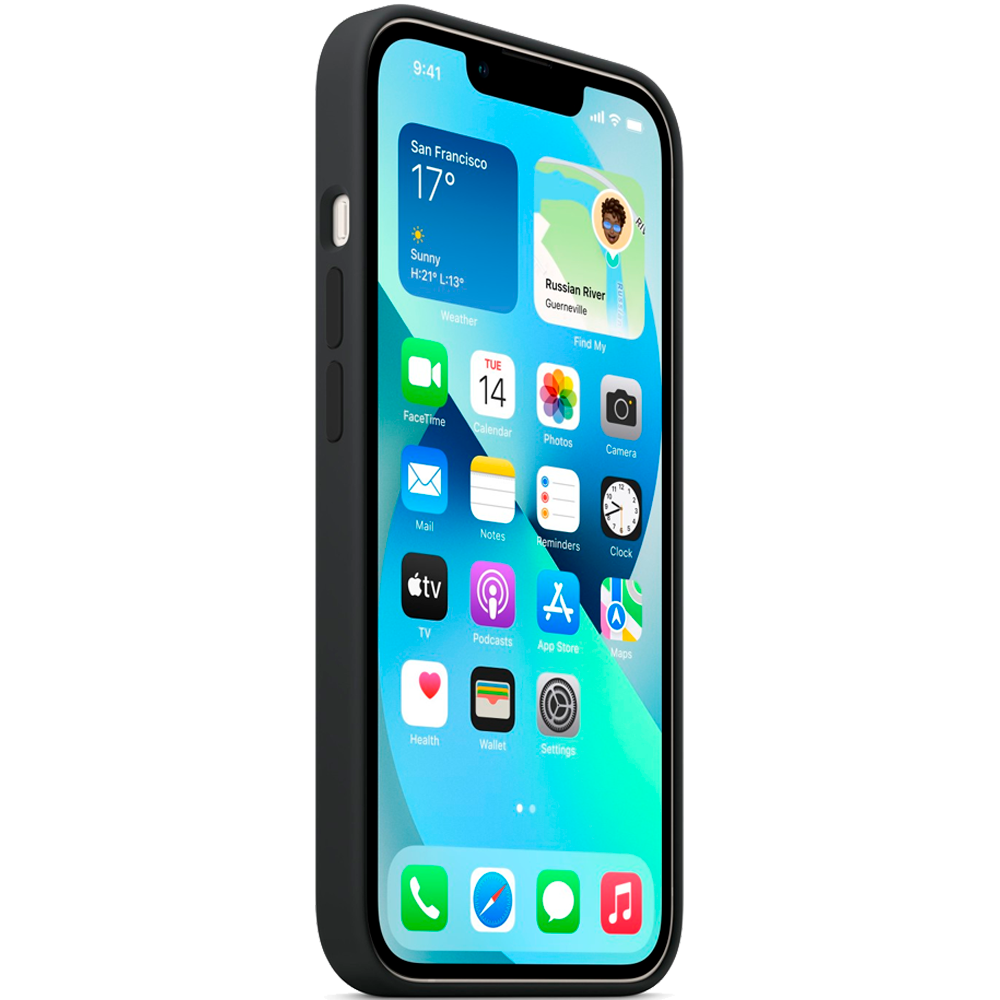Силиконовый чехол с поддержкой MagSafe Apple Silicone Case для iPhone 13, Midnight (Темная ночь)