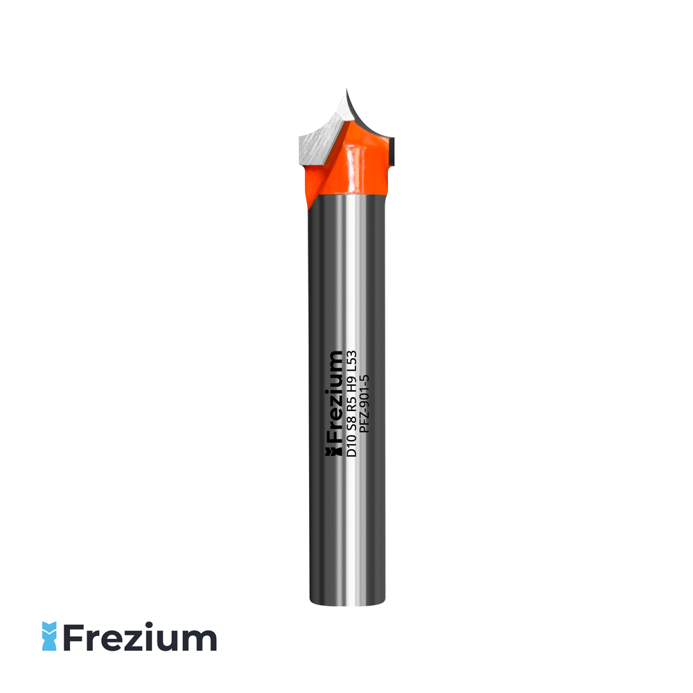Пазовая фасонная фреза по дереву "Frezium" (10x8x9x53 R5; PFZ-901-5)