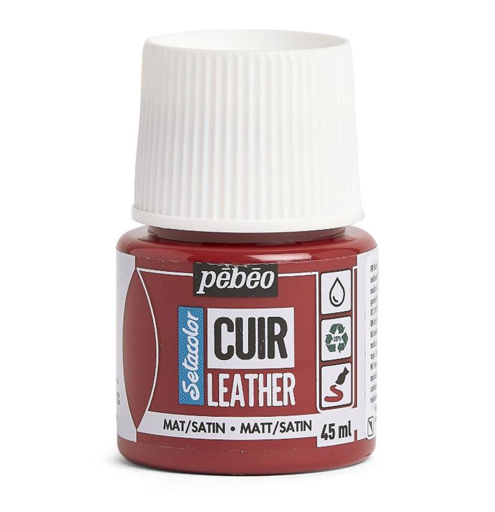 Краска по коже Setacolor 45 мл, 295606 Красный глубокий, Pebeo, 295606 Краска по коже Setacolor 45 мл, 295606 Красный глубокий, Pebeo, 295606