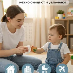 Влажные салфетки BabyGo 60 шт.