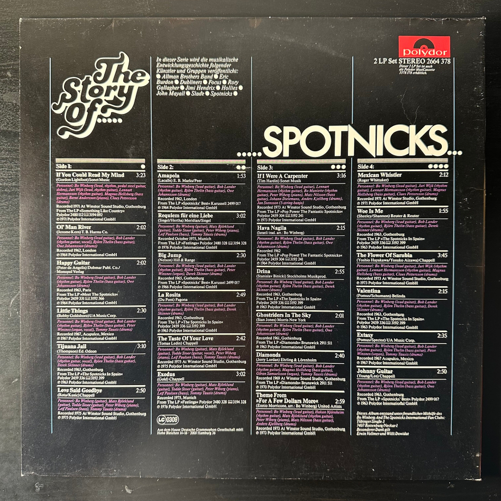 The Spotnicks ‎– The Story Of The Spotnicks 2LP (Германия 1977г.)