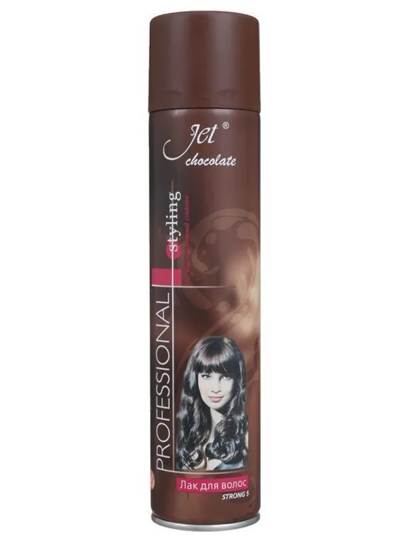 Лак для волос Jet chocolate Strong maxi "Экстра сильная фиксация", 300 мл