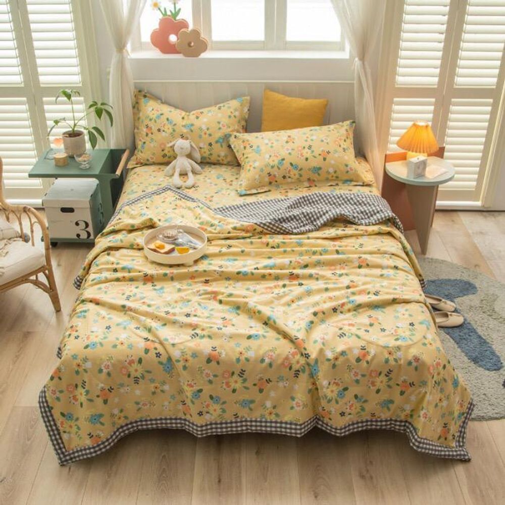 ZEPHYR HOME КПБ Двуспалка Евро (с одеялом) Желтый