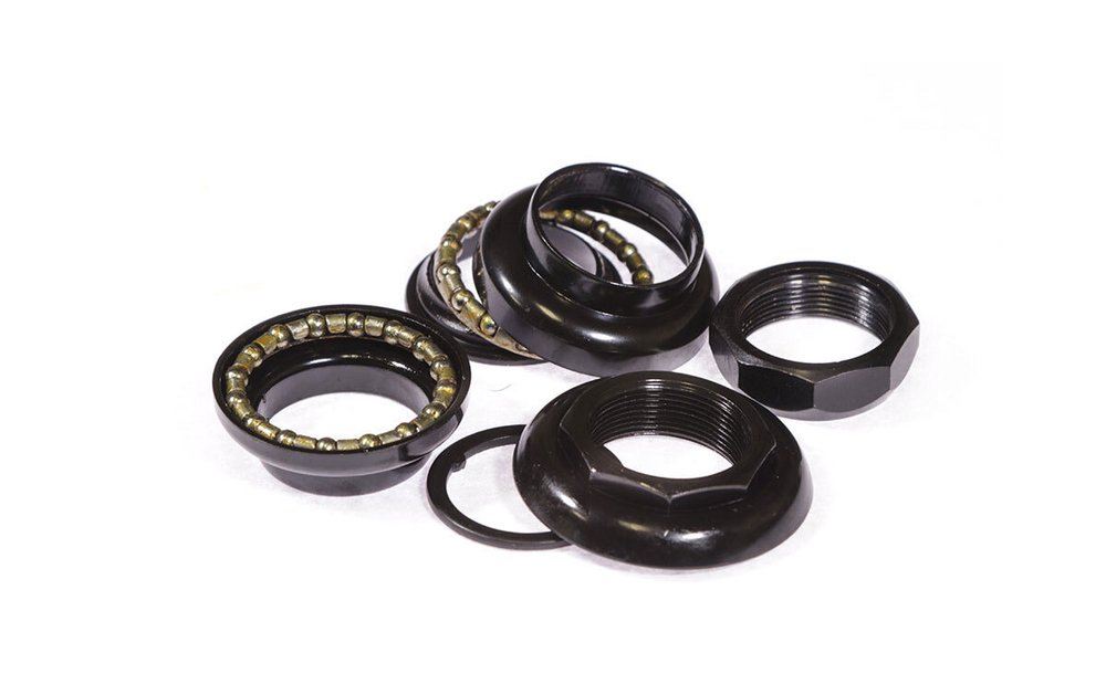 Рулевая колонка SF-HP02, 1", резьбовая, EC 30/25,4-24T  EC 34/27, подшипники 5/32"x16- 2шт, высота 36-38мм, черн.