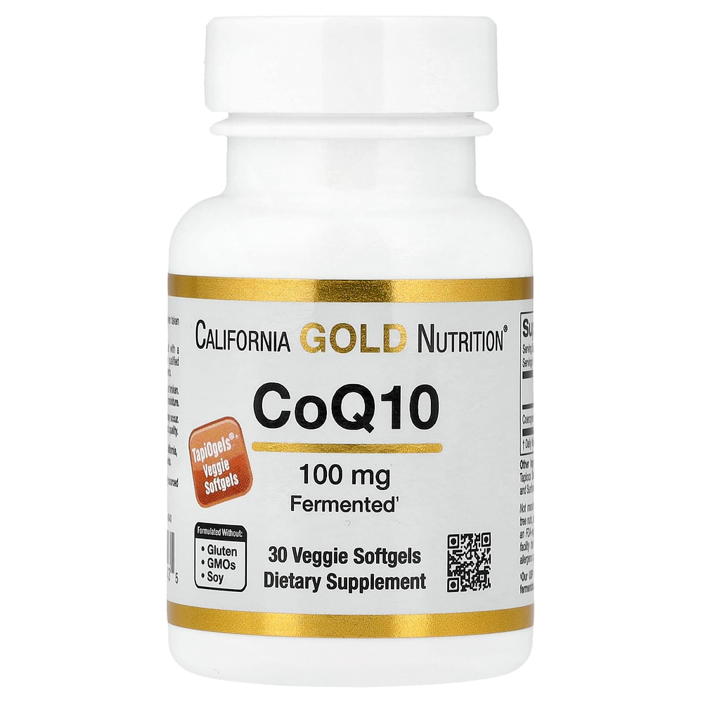 California Gold Nutrition, Коэнзим Q10, 100 мг, 30 растительных капсул