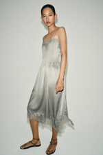 ПЛАТЬЕ МИДИ С КРУЖЕВОМ — ZW COLLECTION — ZARA