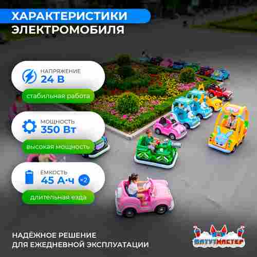 Детский электромобиль для проката «Патруль Океана» двухместный, усиленная рама