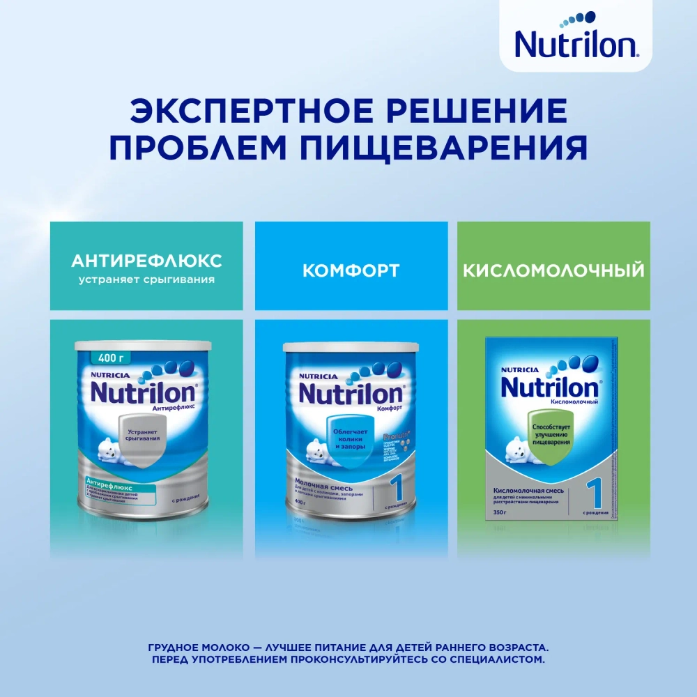 Смесь молочная Nutrilon безлактозная 400 г с 0 месяцев
