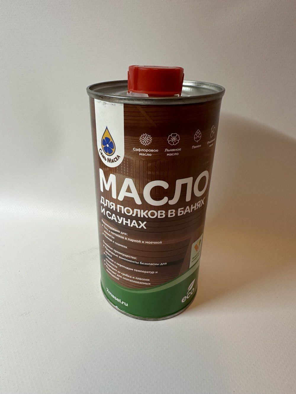 Масло Семь масел Масло для обработки бань и саун 0,45 л.