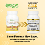 California Gold Nutrition, Akkermansia 30B PLUS, аккермансия с фосфолипидной матрицей с берберином и олеилэтаноламином, 60 растительных капсул