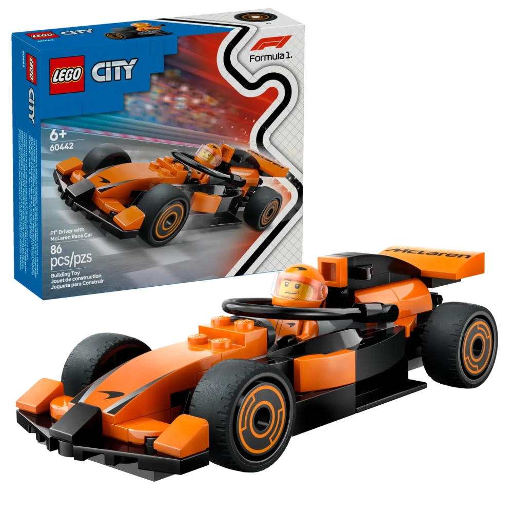 Конструктор LEGO City 60442 Гонщик Формулы-1 на гоночном автомобиле McLaren