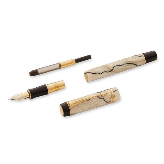 Перьевая ручка Parker Duofold F186, размер: Internatinal, цвет: Pearl & Black, толщина пера: F,  S0767460