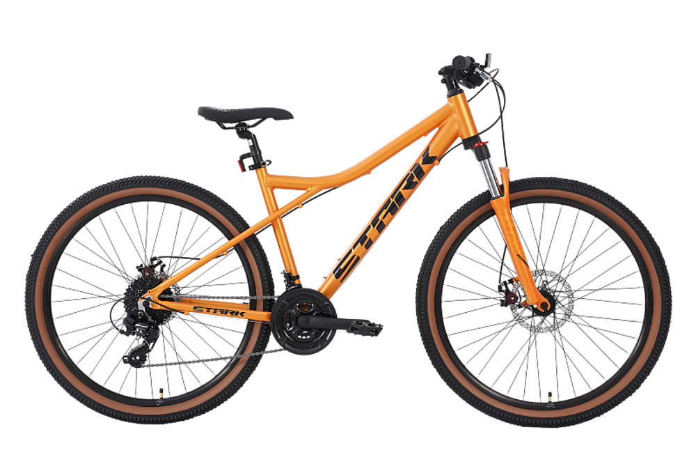Велосипед 27,5" Stark'25 Slash 27.1 D р.XS/14.5" оранжевый матовый/черный