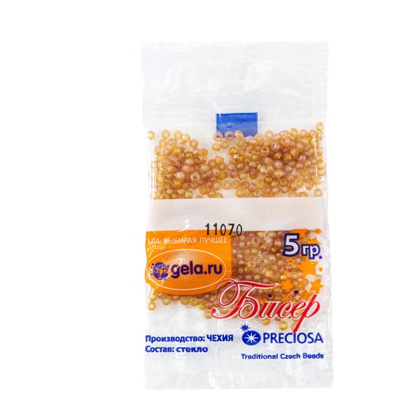 Бисер Preciosa 10/0, 50 г (10 шт по 5 г), цв.11070