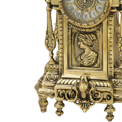 Bello De Bronze Часы "Дон Луи" c женским профилем каминные бронзовые