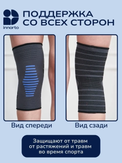 Спортивный наколенник на силиконовой ленте для активных движений