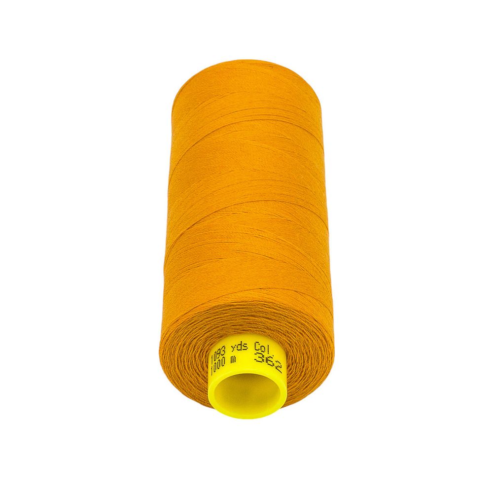 Нитка Gutermann Mara 150 (1000 метров), 1 кат., особо тонкая | 362 оранжево-желтый