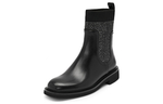 Staccato Fabric Ankle Boots 3.5cm Women"s Starry Black
