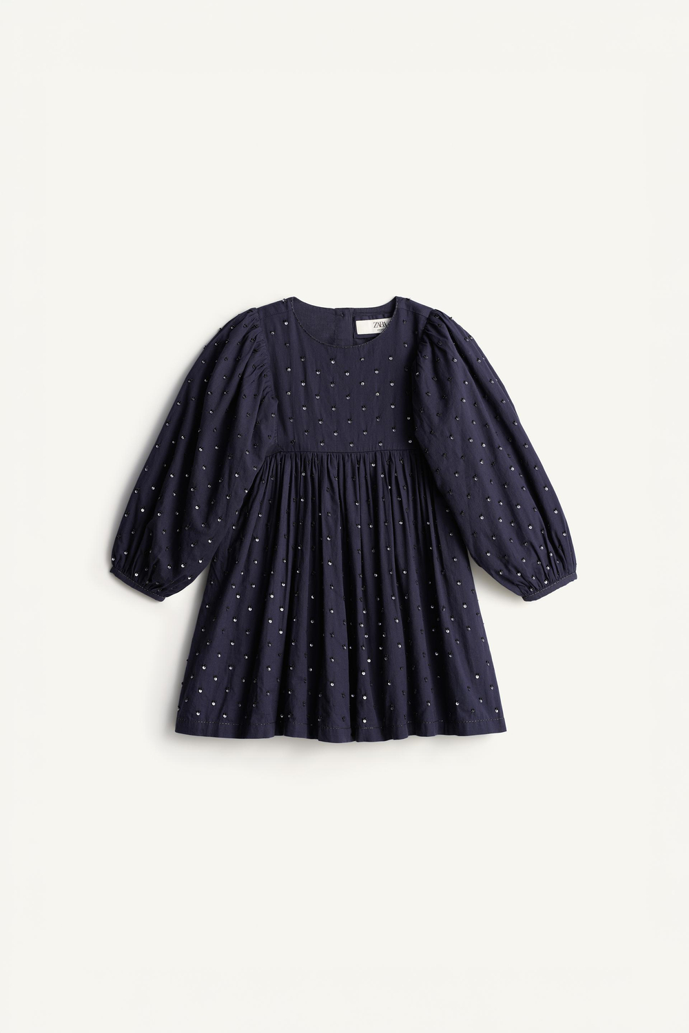 ZARA ПЛАТЬЕ С ПАЙЕТКАМИ - LIMITED EDITION, ТЕМНО-СИНИЙ