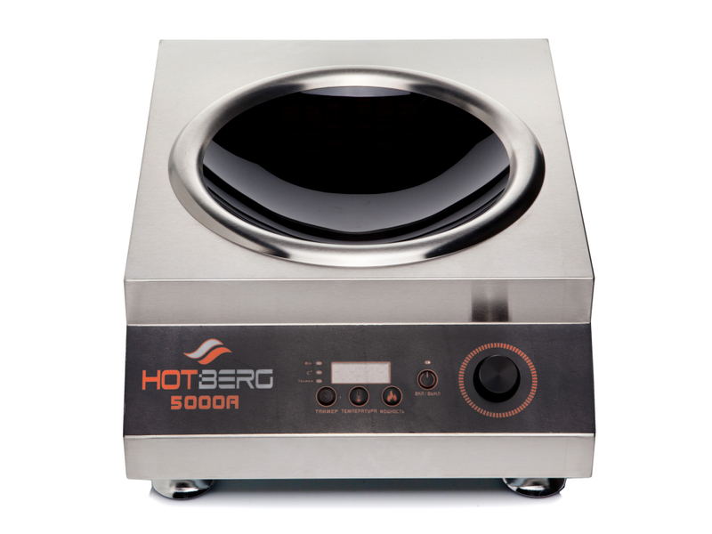 Плита индукционная Hotberg 5000AW Wok 5 кВт., Без импульсная