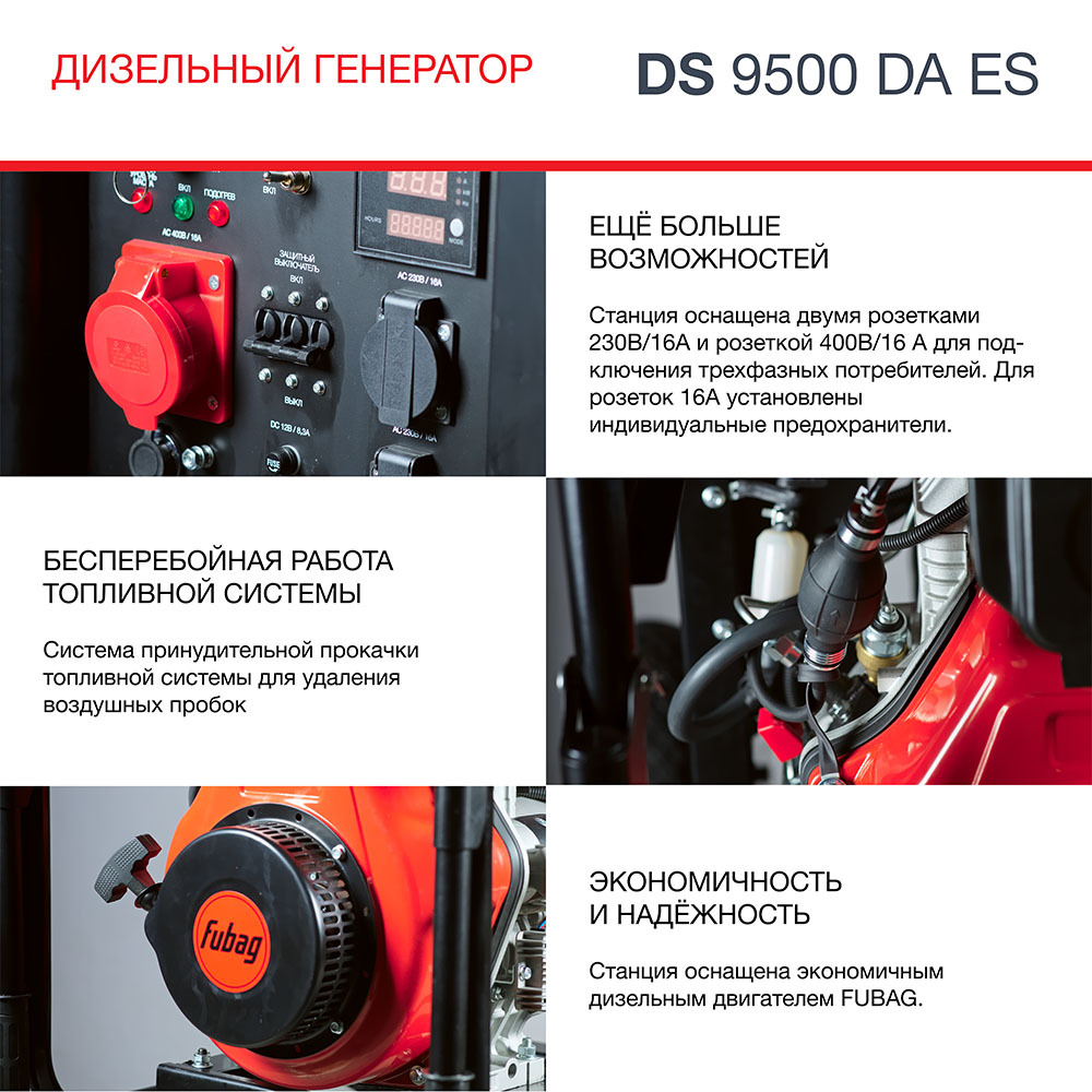 Дизельный генератор трехфазный Fubag DS 9500 DA ES