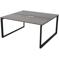 Бенч двойной на 2 рабочих места на металлокаркасе НТМП.О.Б2-160  1600x1496x750 Аргентум-МП
