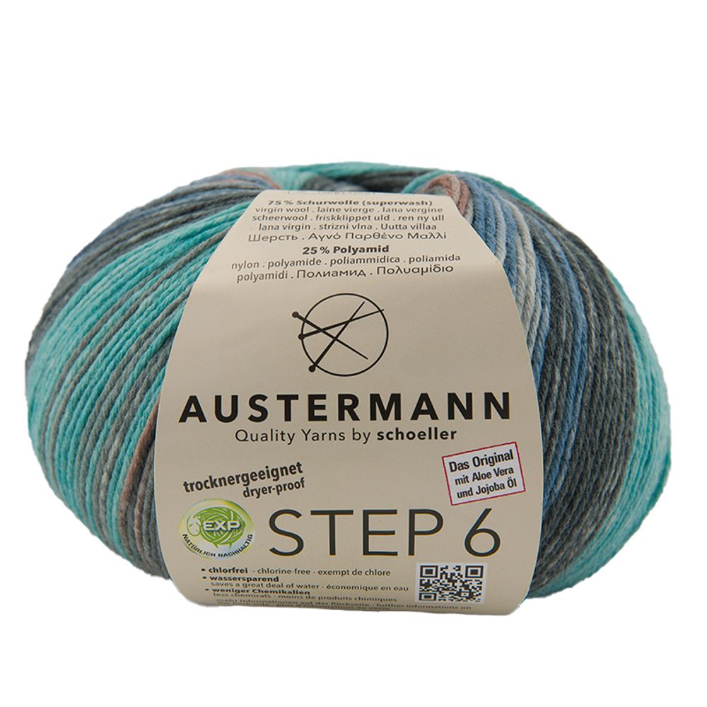 Пряжа Austermann (Аустерманн) Step 6 Irish Rainbow Colours / уп.5 мот. по 100 г, 410м, мальбай