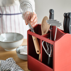 IKEA HAVSMAL  (ИКЕА ХАВСМАЛ)  -  Блок для ножей - коричнево-красный