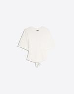 Женская футболка с корсетными деталями и короткими рукавами - BERSHKA