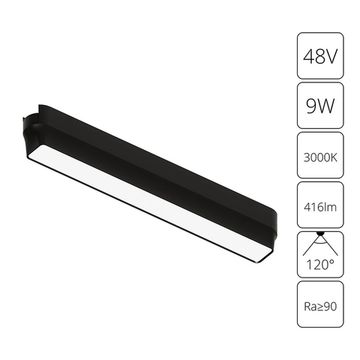 Магнитный трековый светодиодный светильник 9W 3000K A1153PL-1BK чёрный Rapid Arte Lamp