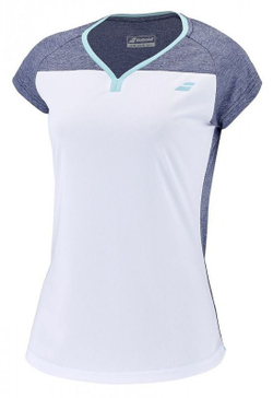 Футболка для девочки теннисная Babolat Play Cap Sleeve Top Girl - белый
