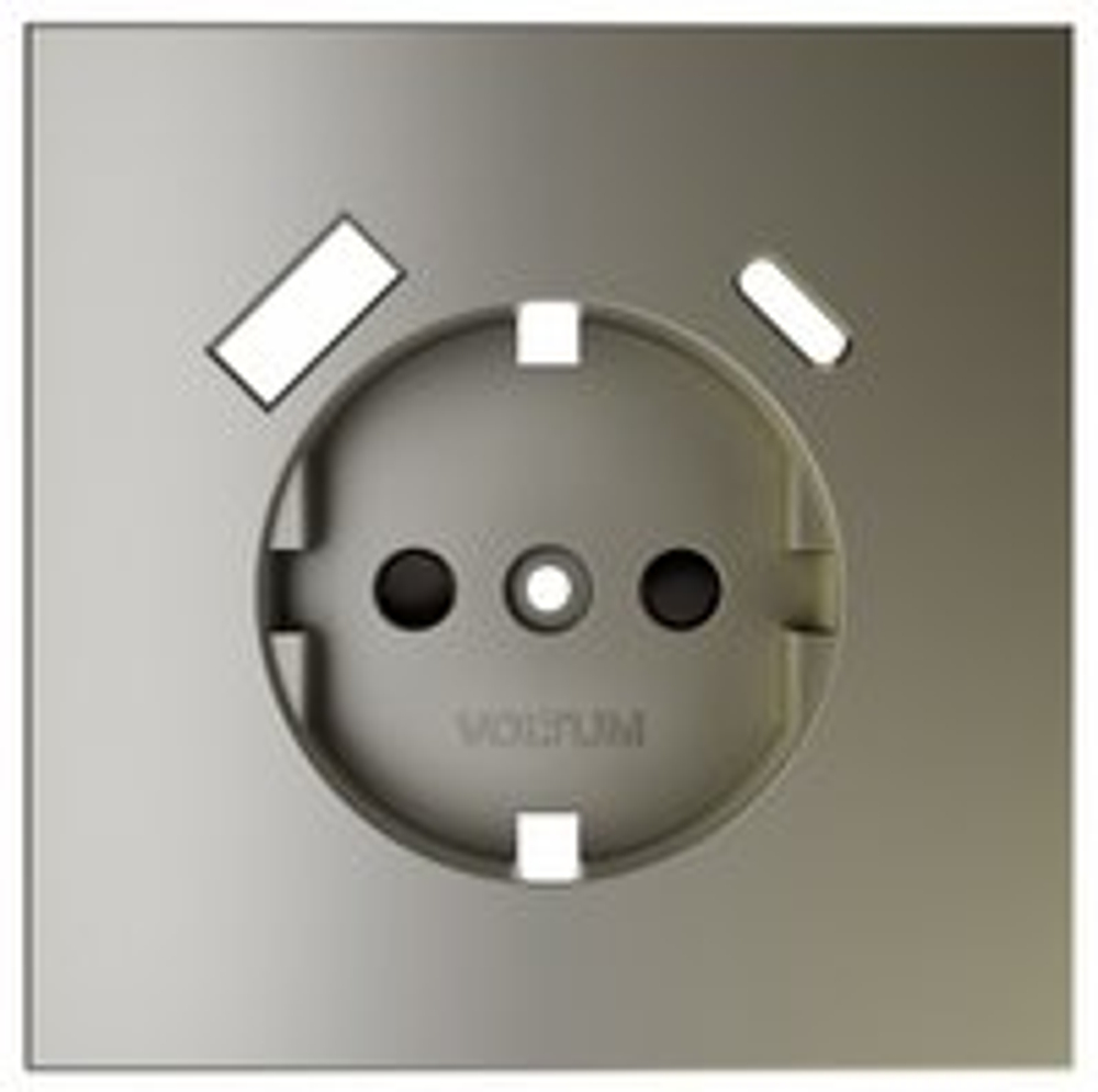 Накладка для розетки с заземлением и со шторками и 2хUSB type A и C Voltum S70 VLS001004