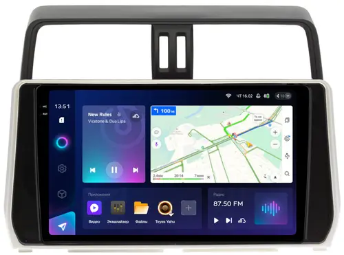 Магнитола для Toyota Land Cruiser Prado 150 2017-2023 - Teyes CC3-2K QLed Android 10, Быстрая, SIM-слот, CarPlay