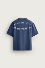 ФУТБОЛКА КРОЯ BOXY FIT С ЭФФЕКТОМ ПОТЕРТОСТИ И ПРИНТОМ — ZARA