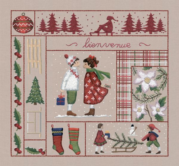 Набор для вышивания нитками Le Bonheur des Dames December (Декабрь), 22х22 см