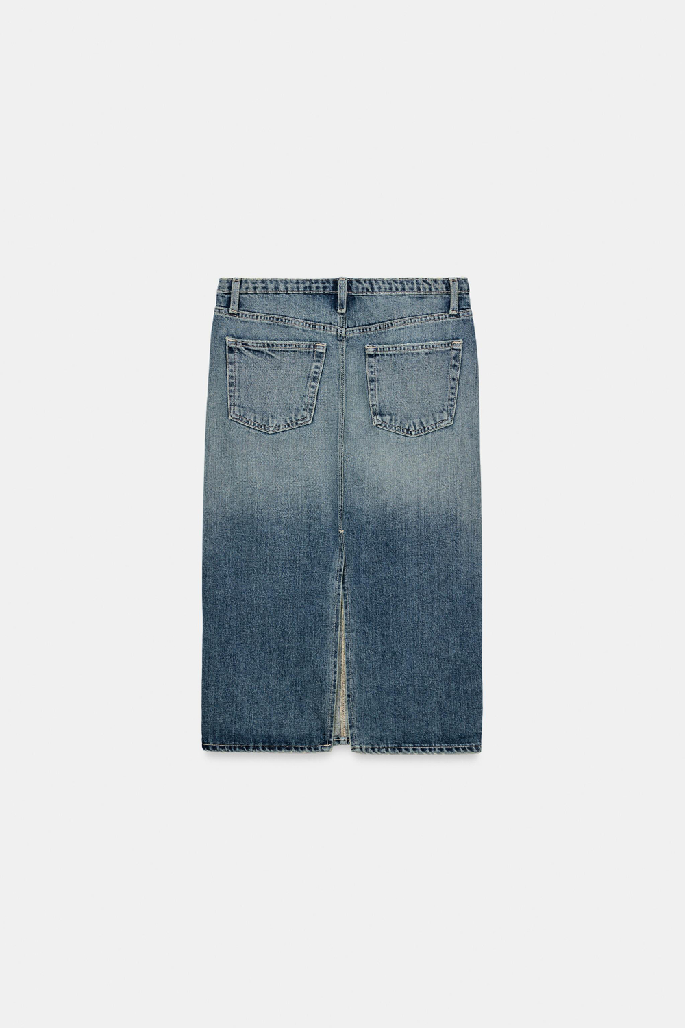 ДЖИНСОВАЯ ЮБКА МИДИ TRF — ZARA