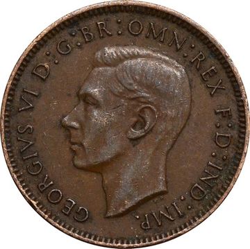 1 фартинг 1937-1948 Великобритания