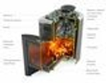 Дровяная печь-каменка TMF Гейзер Мини 2016 Inox Витра ЗК терракота