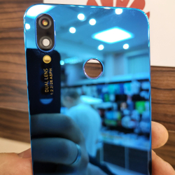 Крышка для Huawei Nova 3i (заднее стекло) "хорошее качество" цвет: синий