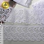 Кружево гипюр (плетёное) 70 мм / 9 метров, диз. 110, цв.01 белый, Kruzhevo