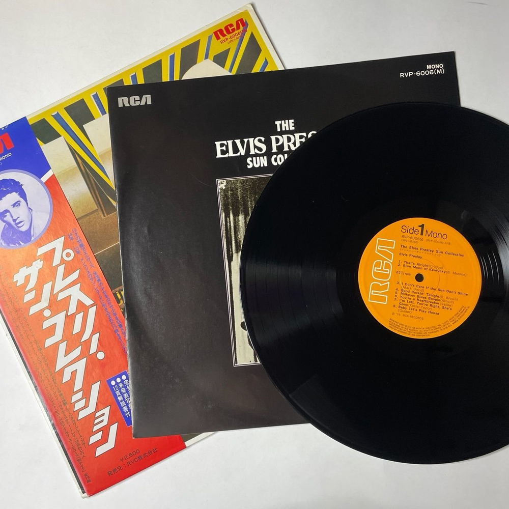 Винтажная виниловая пластинка LP The Elvis Presley Элвис Пресли Sun Collection (Japan 1976) (Obi)